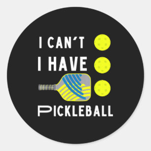 Coole Pickleball-Schlägerständer können kein Pickl Runder Aufkleber