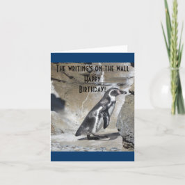 Coole Pinguin Geburtstagsgrüßen Karte