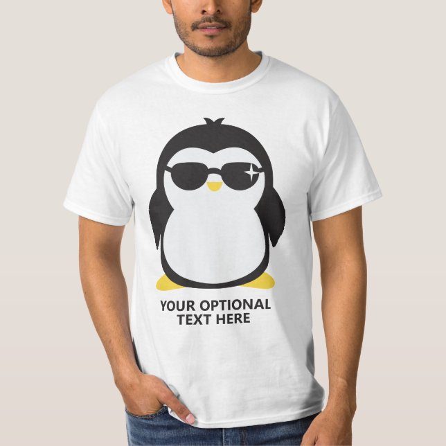 Coole Pinguin-Shirts mit benutzerdefiniertem Text T-Shirt (Vorderseite)