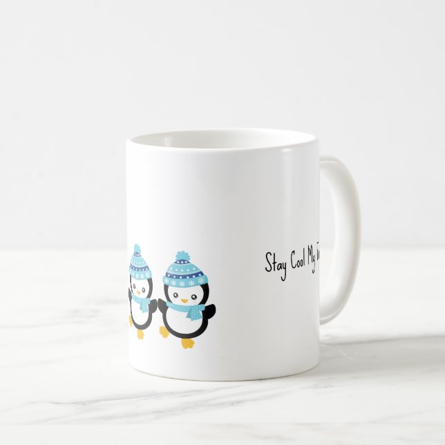 Coole Pinguine meiner Freundin bleibe Kaffeetasse (VorderseiteRechts)