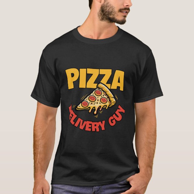 Coole Pizzabnahme Typ Wortart T-Shirt (Vorderseite)