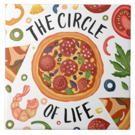 coole Pizzaliebhaber Grafik und Wortart Keramik ti Fliese