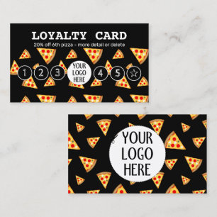 Coole Pizzas-Scheiben-Muster Pizzeria Ihr Logo sch Treuekarte