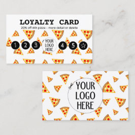 Coole Pizzas-Scheiben Pizzeria Ihr Logo weiß Treuekarte