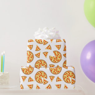 Coole Pizzas und Schnitte auf Weiß Geschenkpapier