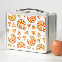 Coole Pizzas und Schnitte auf Weiß