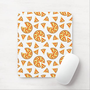 Coole Pizzas und Schnitte auf Weiß Mousepad