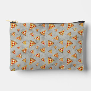 Coole Pizzaslicen Vintages hellgraues Muster Zubehörtasche
