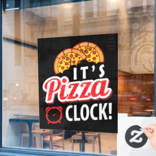coole Pizzeria Wortart Business Fensteraufkleber