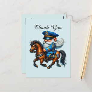 Coole Polizei danke Postkarte