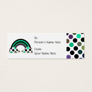 Coole Polka Dot Rainbow-Geschenkmarke