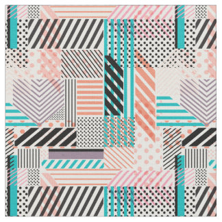 Coole Polka Dots and Stripes Retro Abstrakt Stoff