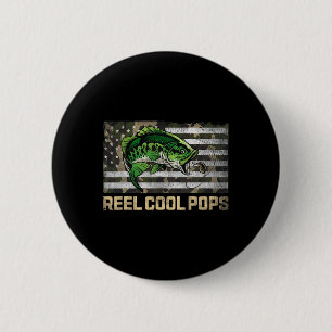 Coole Pop Angeln Camouflage Flaggenflagge Tag Fisc Button