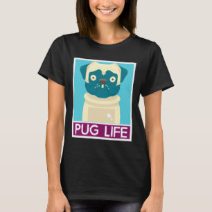 Coole Pop-Art-Mops-Hund Leben 694 T-Shirt