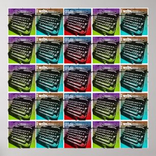 Coole Pop-Kunst für Schriftsteller und Autoren Poster