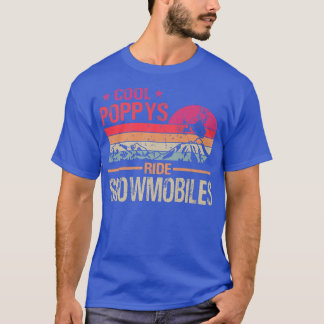 Coole Poppys Ride Schneemobile Vintag Vatertag T-Shirt