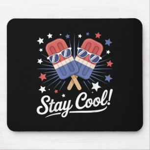 Coole Population für Jungen Männer am 4. Juli Amer Mousepad