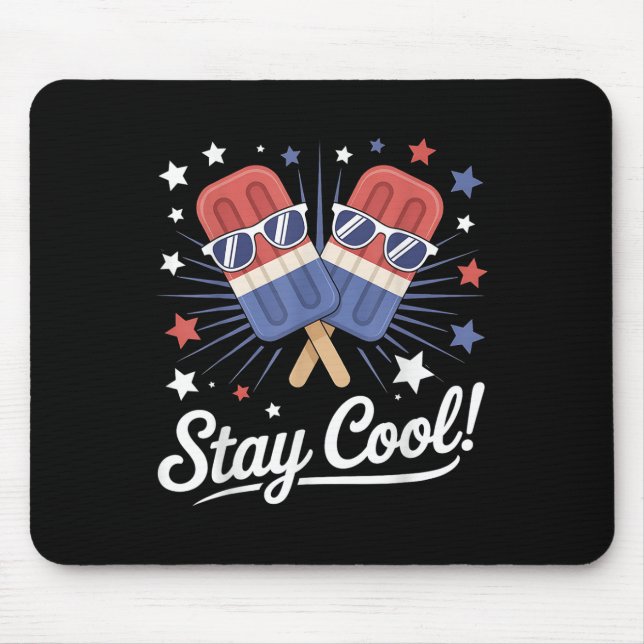 Coole Population für Jungen Männer am 4. Juli Amer Mousepad (Vorne)