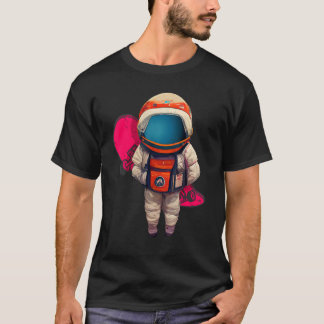 Coole Pose Astronaut mit Skateboard T-Shirt