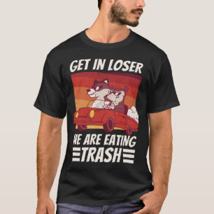 Coole Possum Raccoon Auto Eating Müll T-Shirt