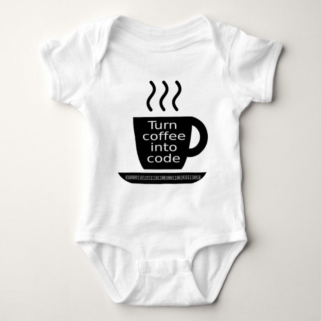 Coole Programmierergeek-Kaffee-Sucht Baby Strampler (Vorderseite)