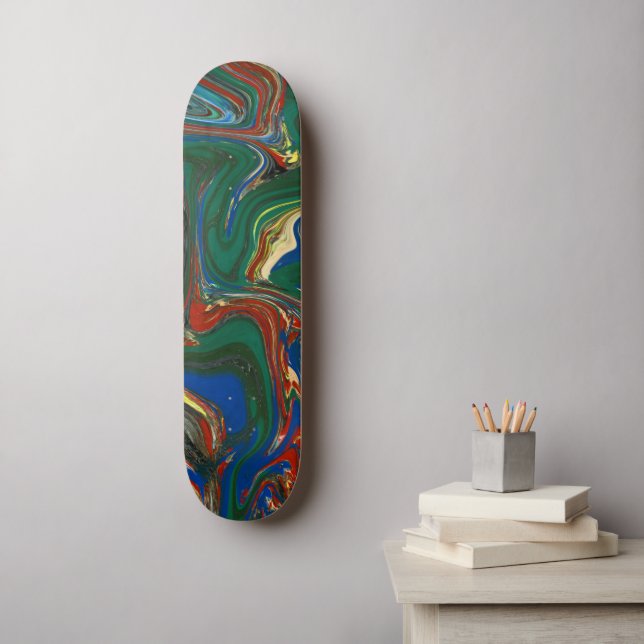 Coole Psychedelic-Muster-Skateboard Skateboard (Wandkunst)
