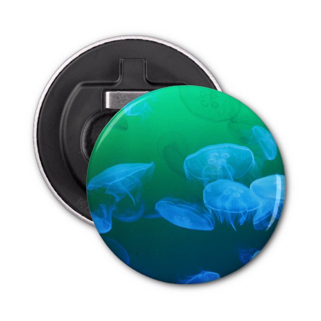 Coole Quallen Grün Blau Gradient Flaschenöffner (Vorderseite)