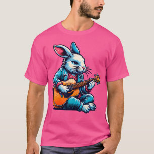 Coole Rabbit Plays Gitarre Ostermusiker Gitarrist T-Shirt