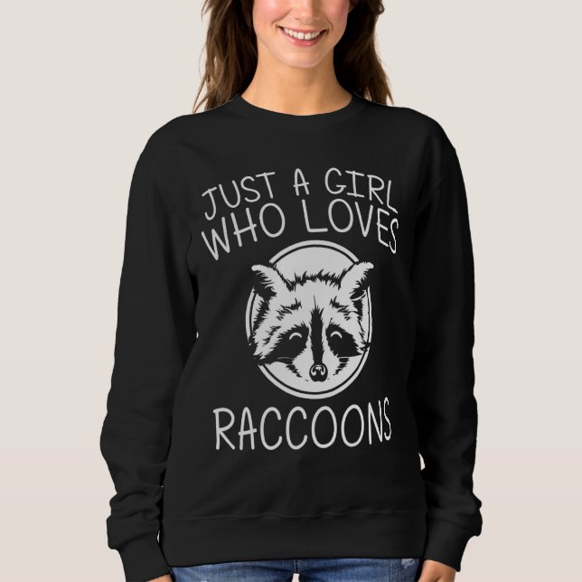 Coole Raccoon Kunst, Dichtung und Musik Sweatshirt (Vorderseite)