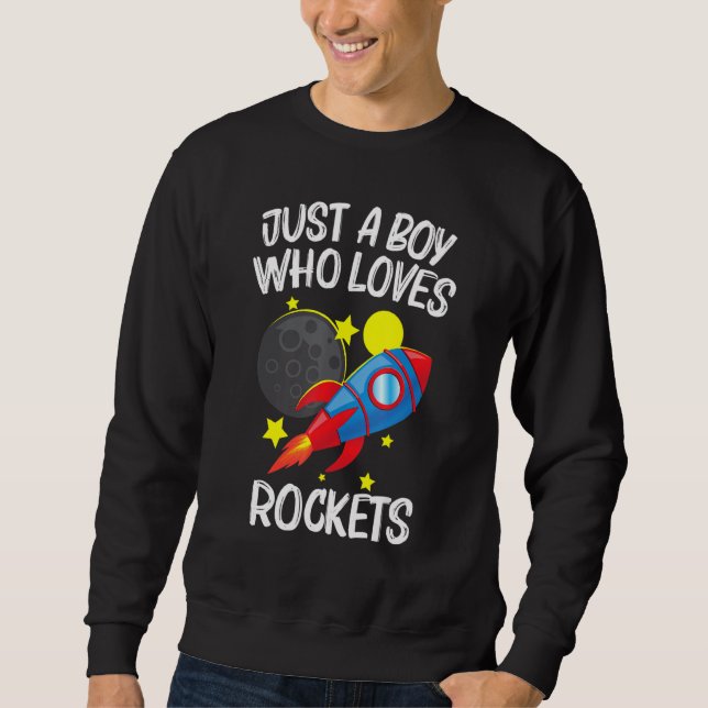 Coole Rakete für Jungs Männer Kinderraketen Raumsc Sweatshirt (Vorderseite)