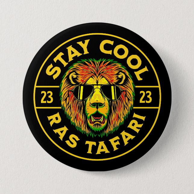 Coole Ras Tafari Button bleibe (Vorderseite)
