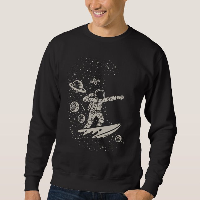 Coole Raumflugzeuge des Surfsportes Kosmonaut Sweatshirt (Vorderseite)