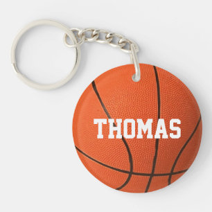 Coole realistische Basketball mit Namensmonogramm Schlüsselanhänger