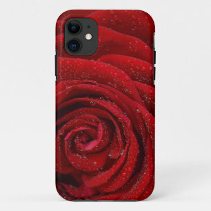 Coole realistische Raindrops auf einer Rote Rose P Case-Mate iPhone Hülle
