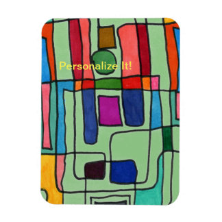 Coole, rechteckige Streifen mit kreisförmigem Akze Magnet