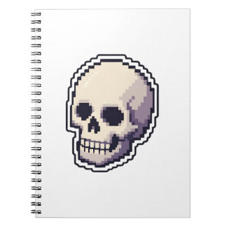 Coole ReCool Retro-Pixel-Art-Totenkopf-iPad-Smart- Notizblock