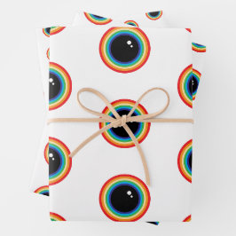 Coole Regenbogenaugen Geschenkpapier Set