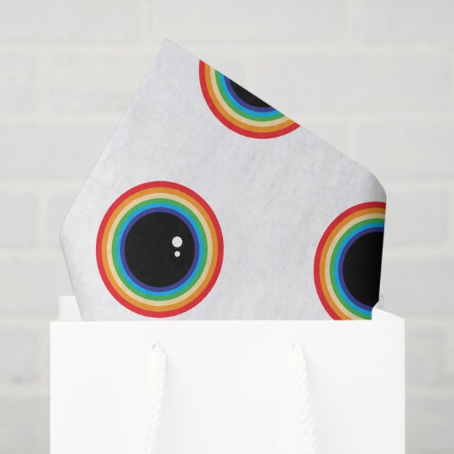 Coole Regenbogenaugen Seidenpapier (Geschenk Tasche)