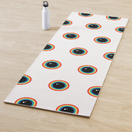 Coole Regenbogenaugen Yogamatte