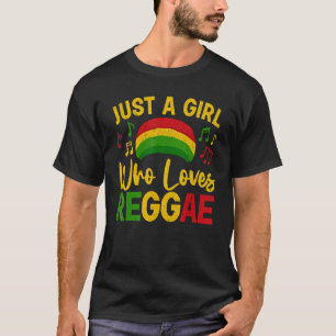 Coole Reggae für Mädchen Rasta jamaikanische Musik T-Shirt