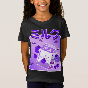 Coole Retro 90er japanische Kawaii Blueberry Milk T-Shirt