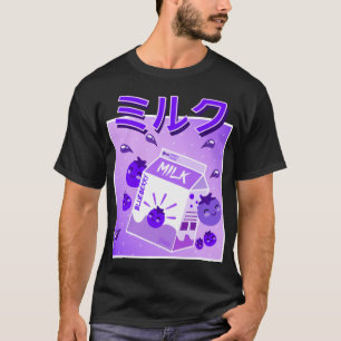 Coole Retro 90er japanische Kawaii Blueberry Milk  T-Shirt