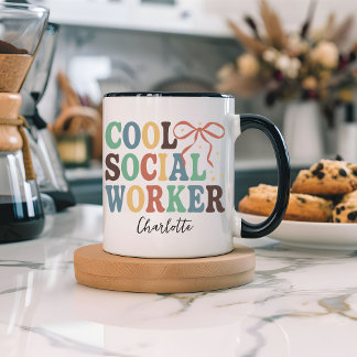 Coole Retro-Coquette-Tasse für Sozialarbeiter Tasse