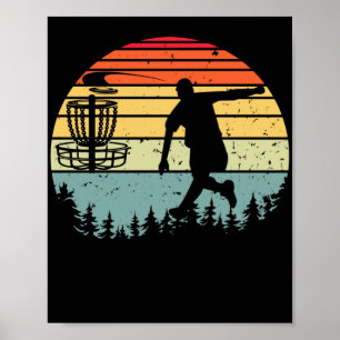 Coole Retro Disc Golf Sport Vintage Poster