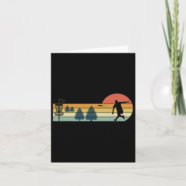 Coole Retro-Disk Golf Sport Karte (Vorderseite)