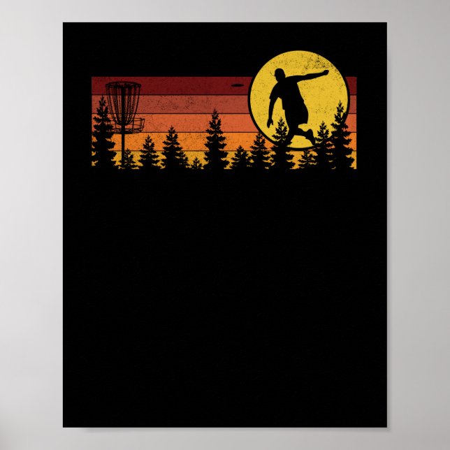 Coole Retro-Disk Golf Sport Poster (Vorne)