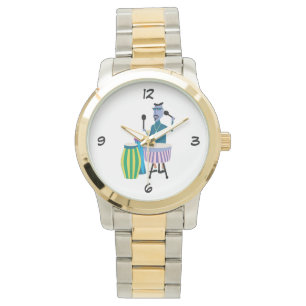Coole Retro Drummerwache Armbanduhr