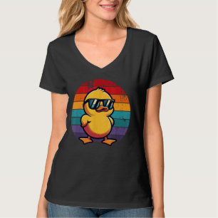 Coole Retro Gelbe Ente in Sonnenbrille 70er 80er 9 T-Shirt