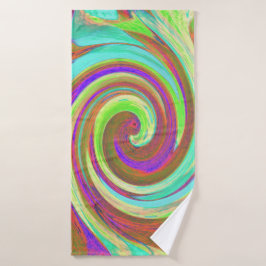 Coole Retro-Herbstfarben flüssige Kunstschmuck Badhandtuch Set