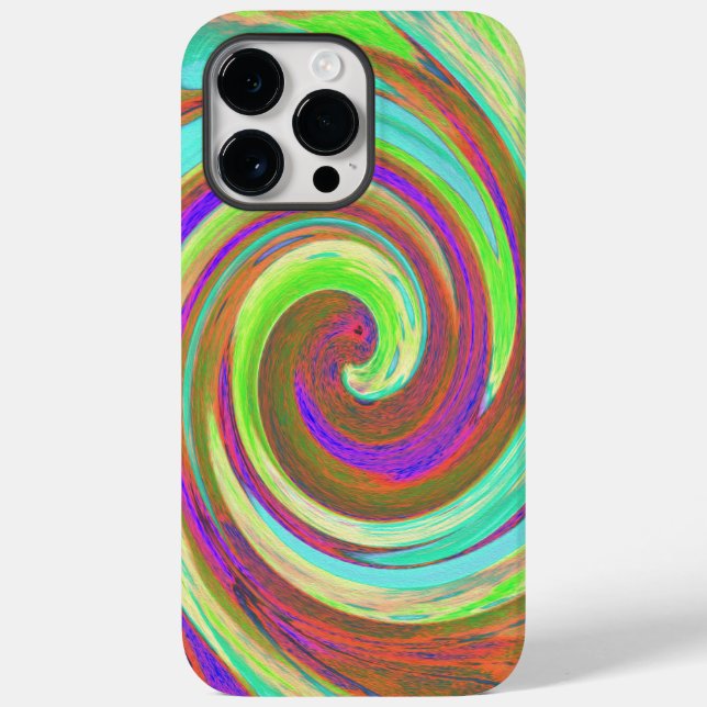 Coole Retro-Herbstfarben flüssige Kunstschmuck Case-Mate iPhone Hülle (Rückseite)